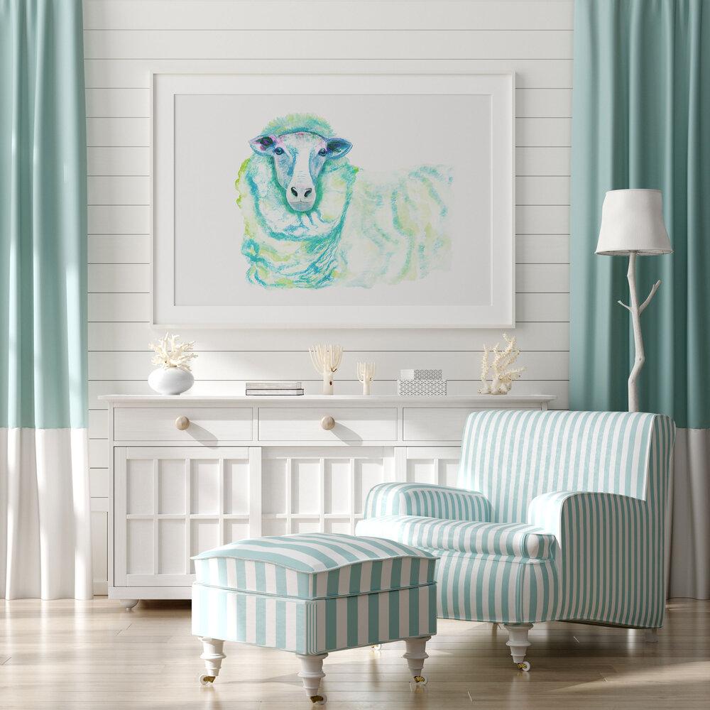 Emerald Ewe - Wall Art Print