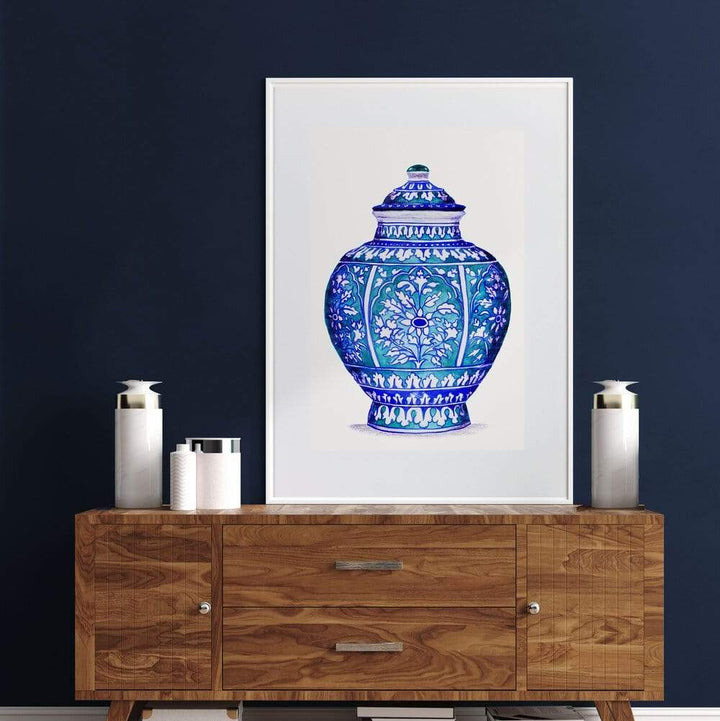 Carina Chambers Design Limited Edition Print Green Ginger Jar