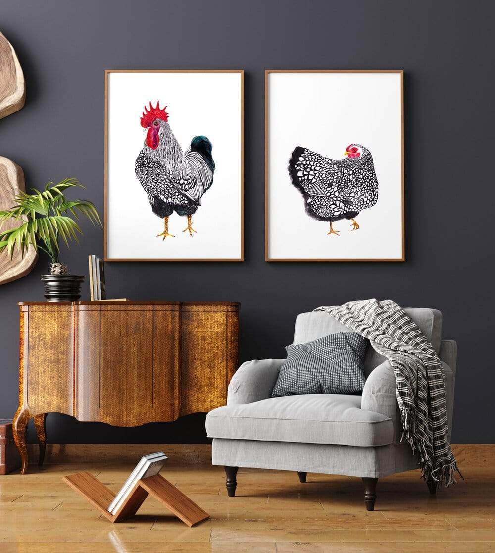 Carina Chambers Design  Limited Edition Print Wiley Rooster