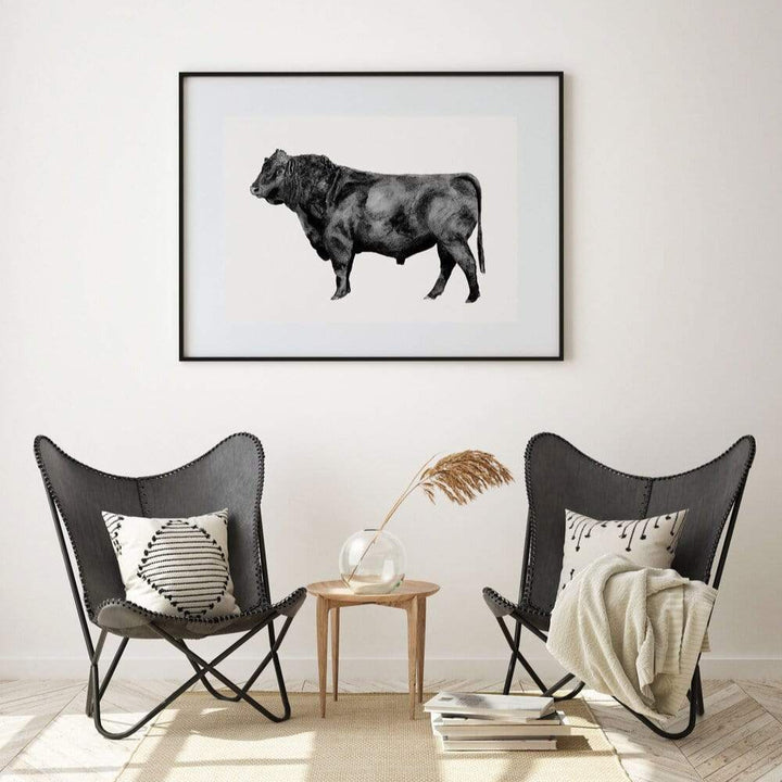 Carina Chambers Design Limited Edition Print Extra-Large Black Bull