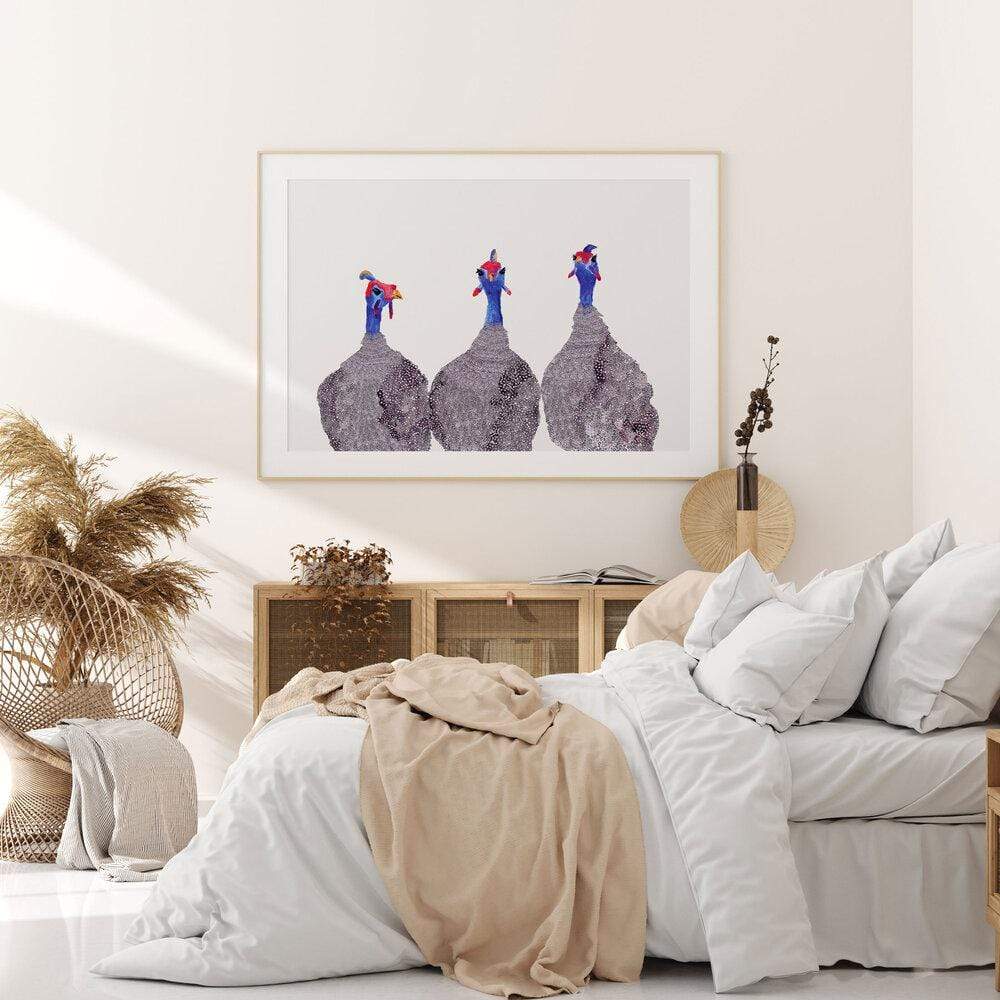 Carina Chambers Design  Limited Edition Print Confusion - Guinea Fowls