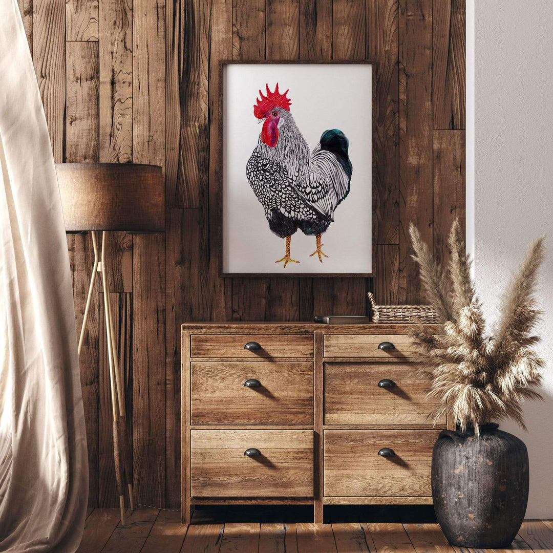 Carina Chambers Design  Limited Edition Print Wiley Rooster