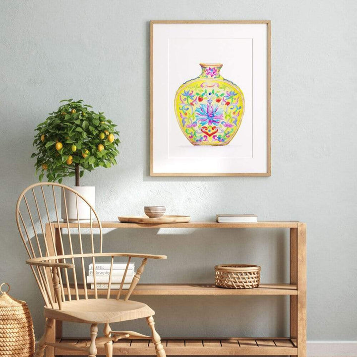 Carina Chambers Design Limited Edition Print Yellow Ginger Jar